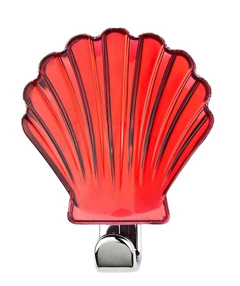 Kukica za peškire školjka providno crvena B25, samolepljiva