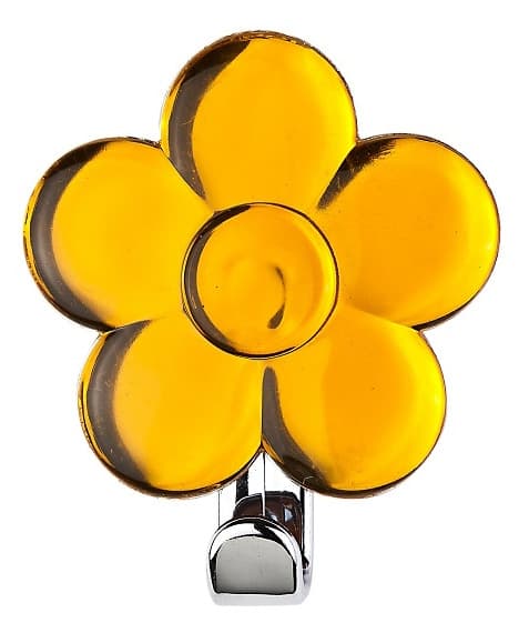 Kukica za peškire cvet providno žuta B25, samolepljiva