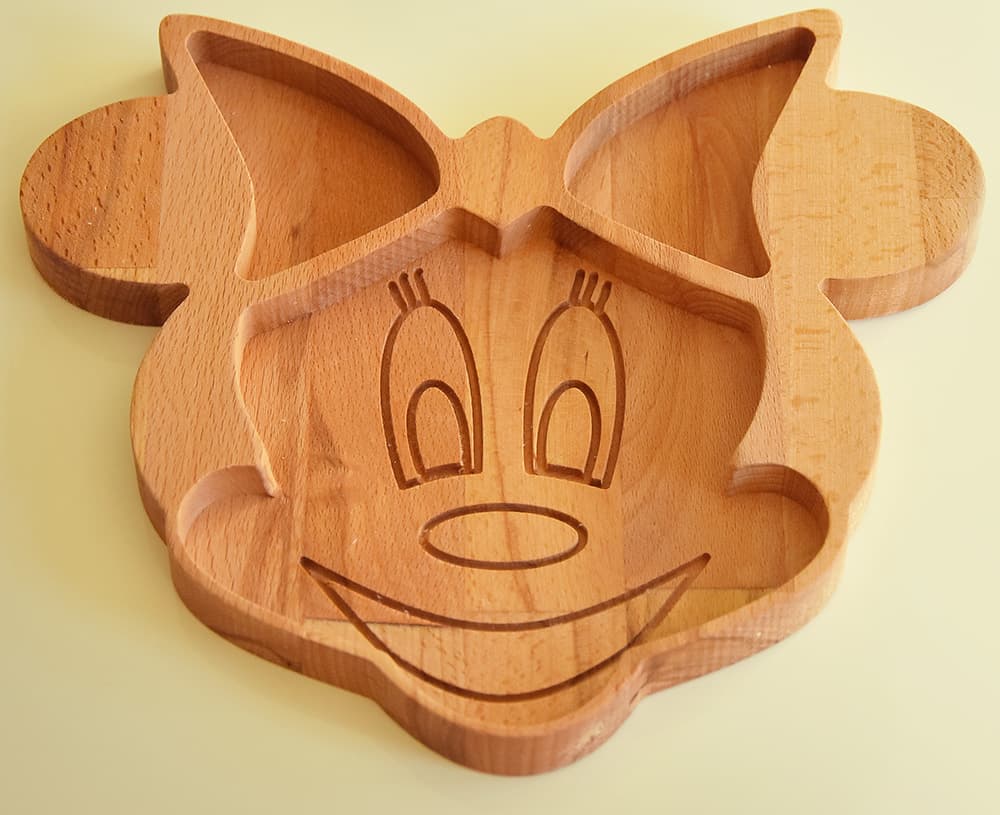 Mini drveni tanjirić od bukve, 26x24cm