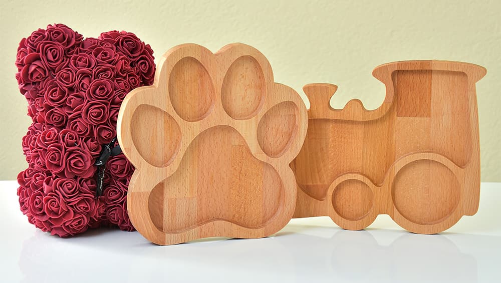 Daska od drveta bukve u obliku voza