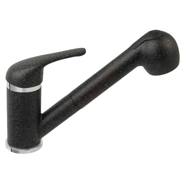 Slavina sa tušem u boji granitne sudopere Freya crna BFR8B