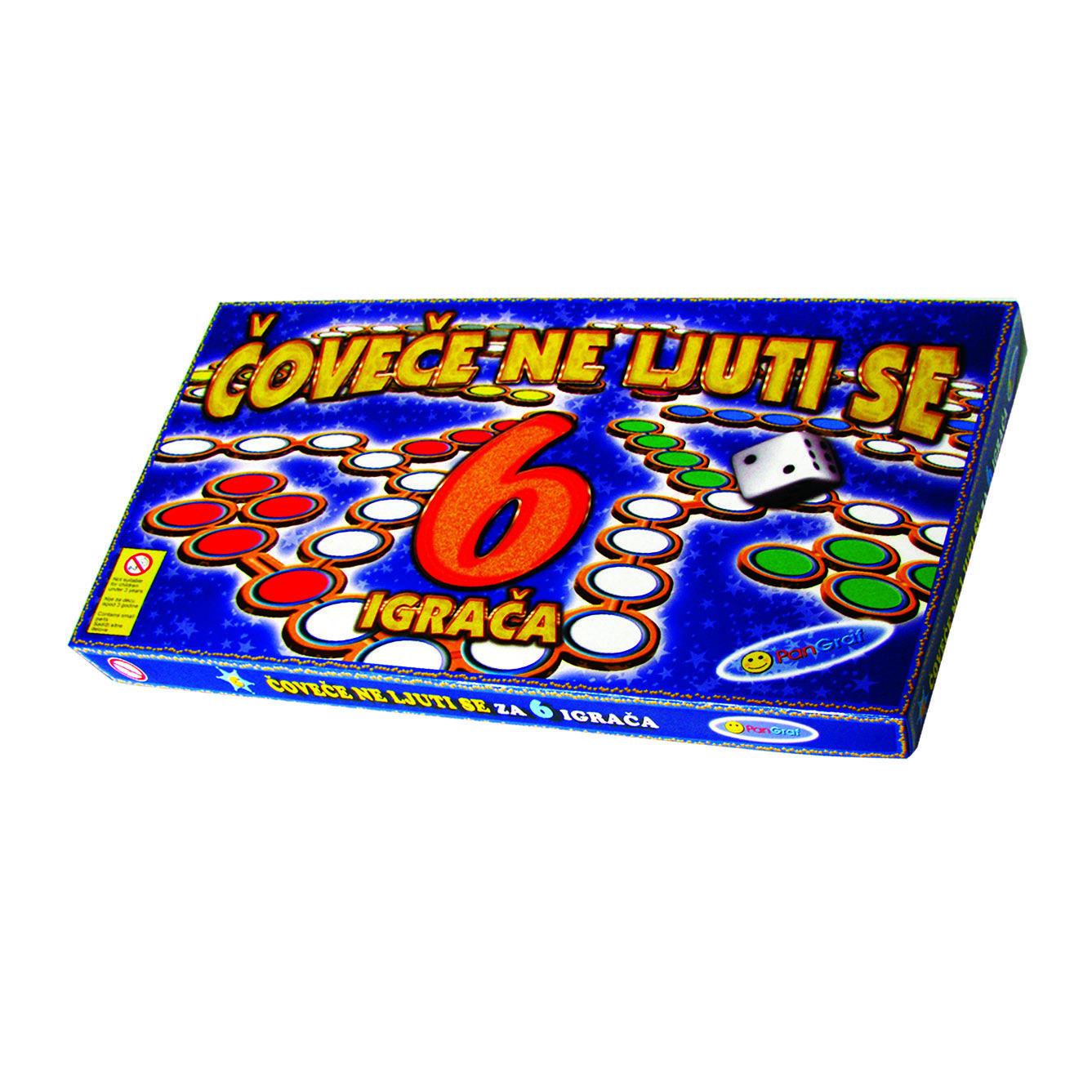 Društvena igra Čoveče ne ljuti se za 6 igrača