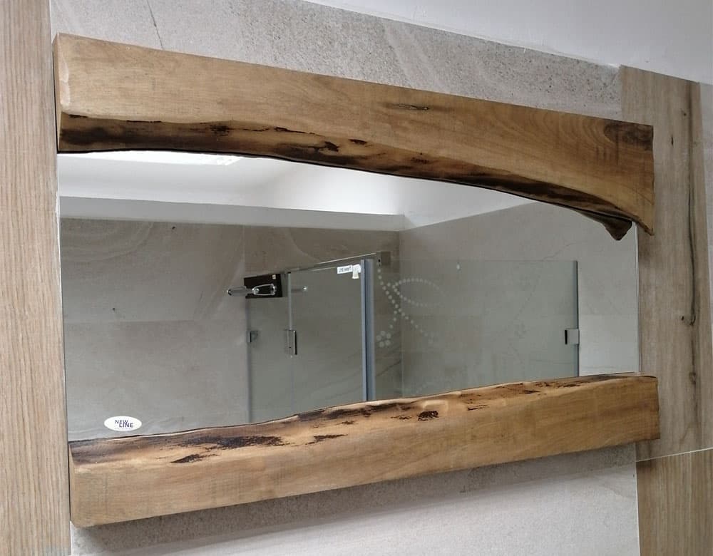 Ogledalo svetlo drvo 80x45 cm