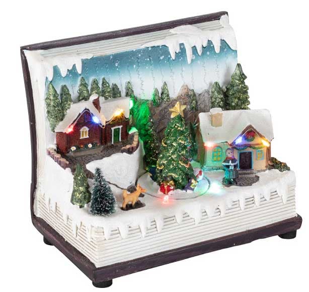 Novogodišnja svetleća diorama Knjiga DRM12