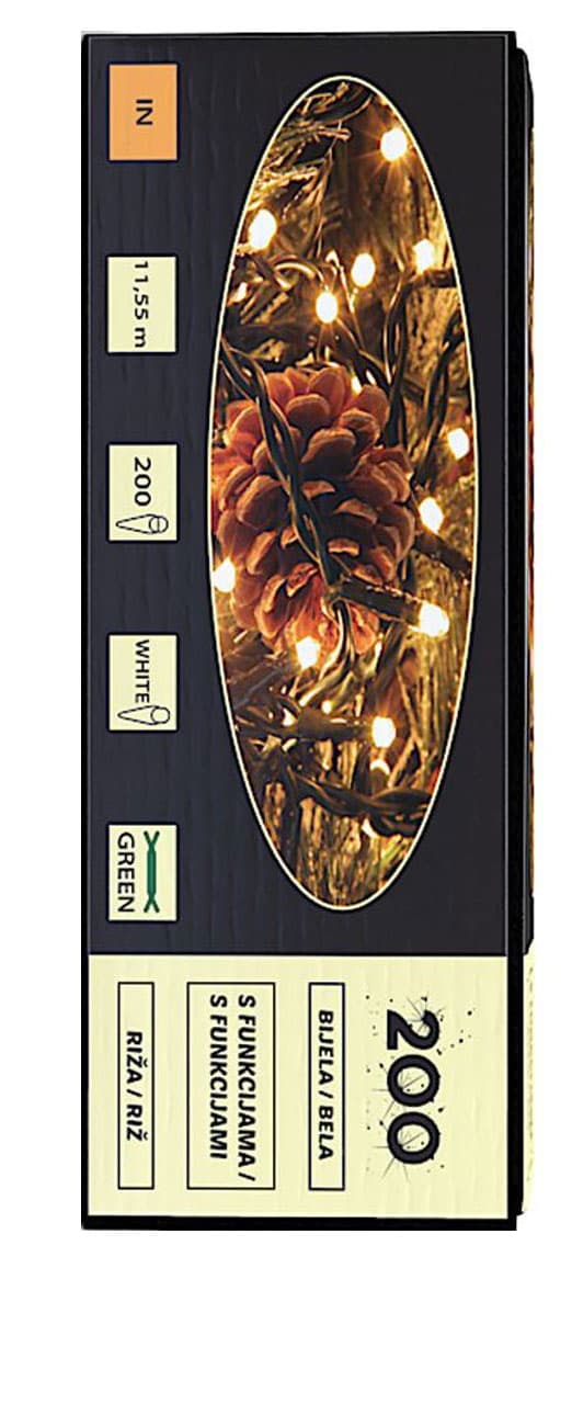 Novogodišnje lampice - riža 200 lampica sa funkcijama