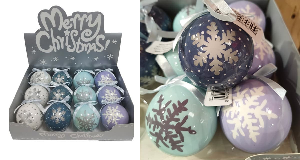 Ukrasi za jelku - moderne pastelne boje - 12 komada