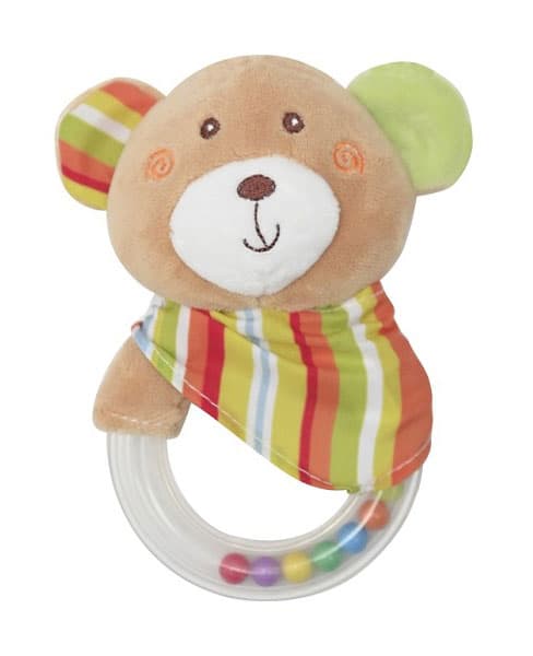 Lorelli plišana igračka, zvečka ring - meda