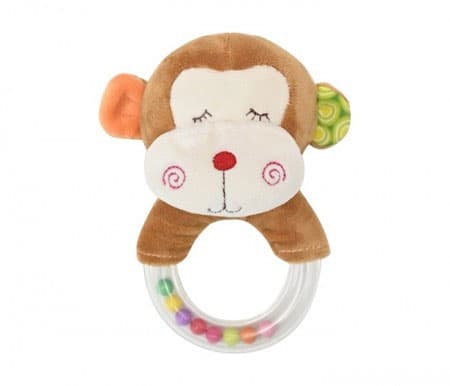 Lorelli plišana igračka, zvečka ring - majmunče