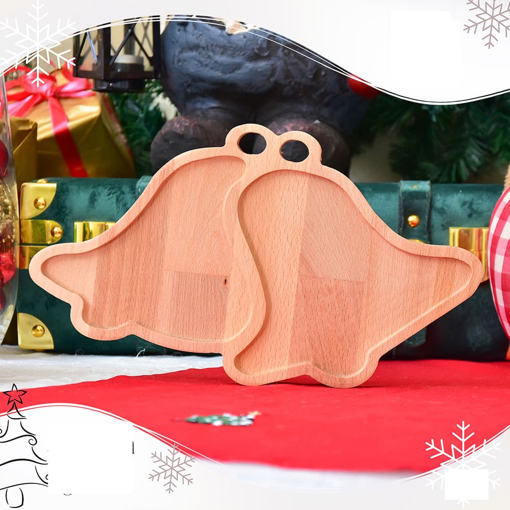 Daska od drveta bukve u obliku zvončića 30x18cm