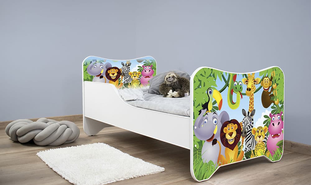 Dečiji krevet sa dušekom i letvicama 140x70 cm Madagascar