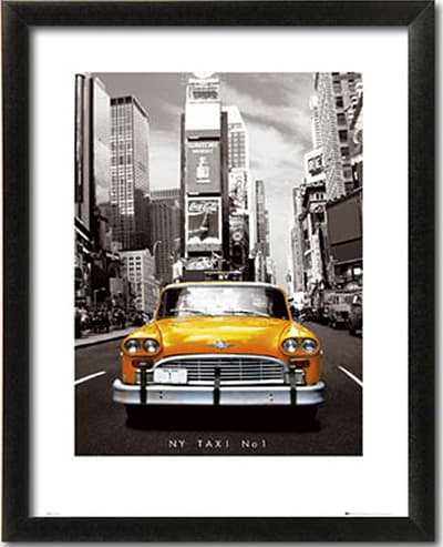 Slika u ramu - New York - Yellow cab 60x80cm 4276