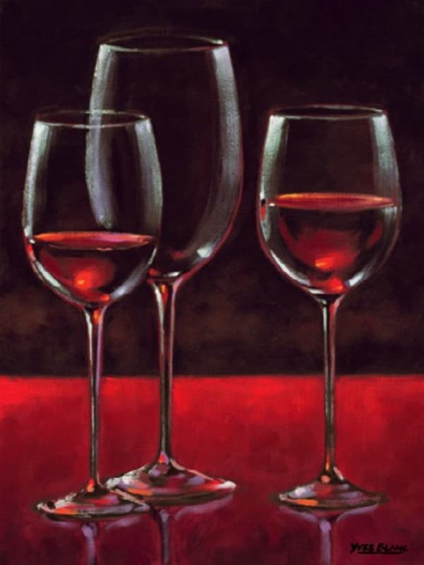 Slika - Tri čaše za vino 60x80cm YB 1025