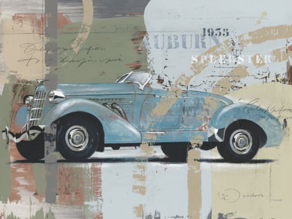 Slika - Auburn speedster 1935, svetlo plave boje