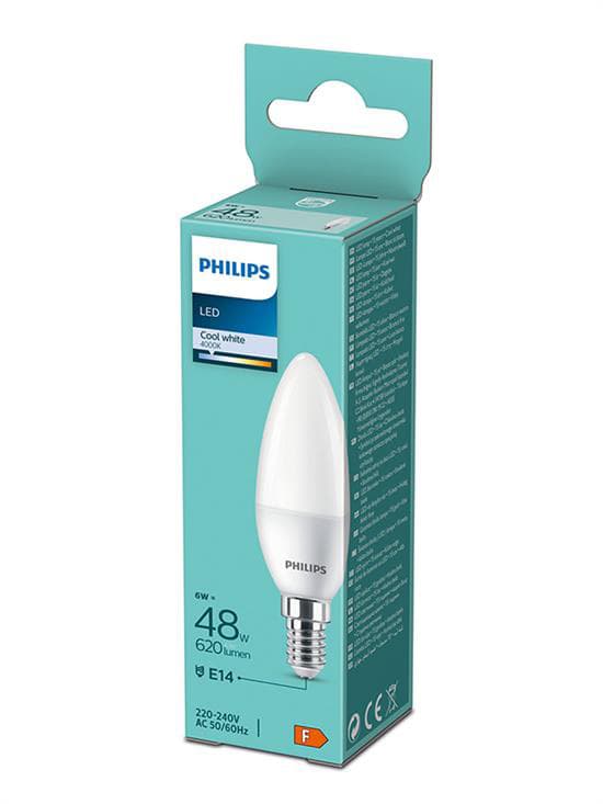 Philips LED sijalica 6W (48W) B35 E14 4000K
