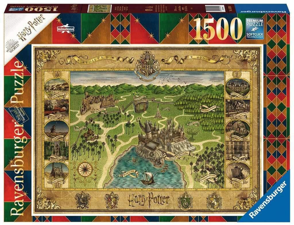 Ravensburger Slagalica 1500 delova - Harry Potter - Mapa Hogvortsa