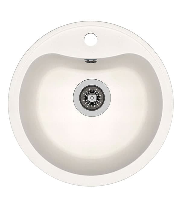 Dr.Gans Dora okrugla granitna sudopera u beloj boji