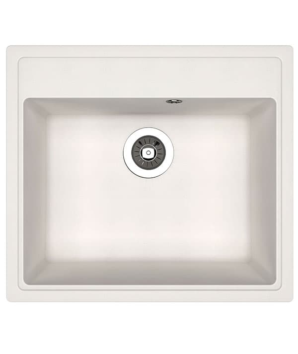 Dr.Gans Nika 570 pravougaona granitna sudopera u beloj boji