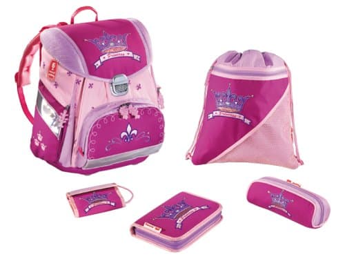 Školski komplet Princeza (torba, ranac, per nica, bojice, novčanik)