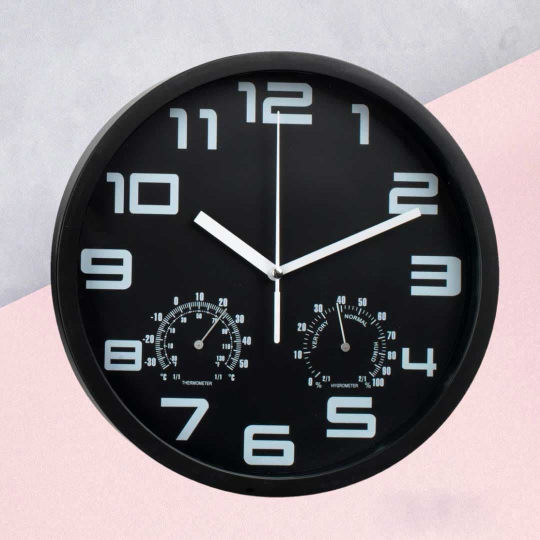 Zidni Sat Sa Termometrom i Higrometrom