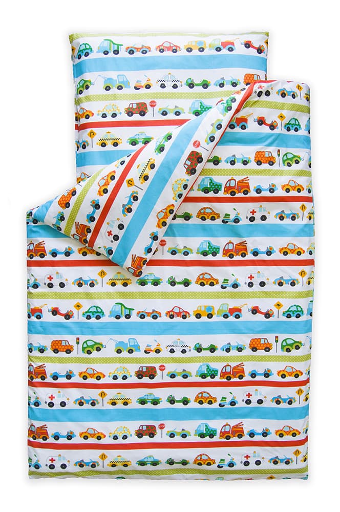 Dečija posteljina 140x100cm - Cars and stripes