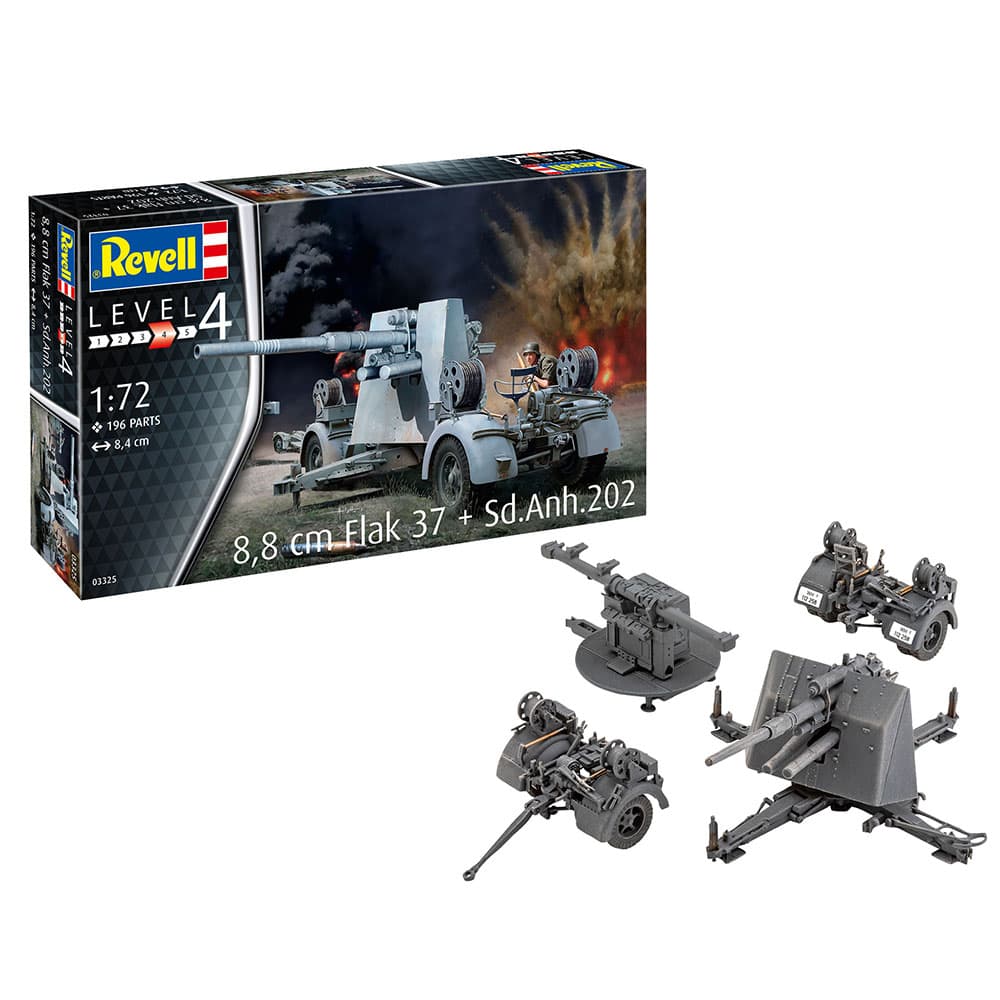 REVELL Maketa 8.8cm Flak 37 + Sd.Anh.202 RV03325