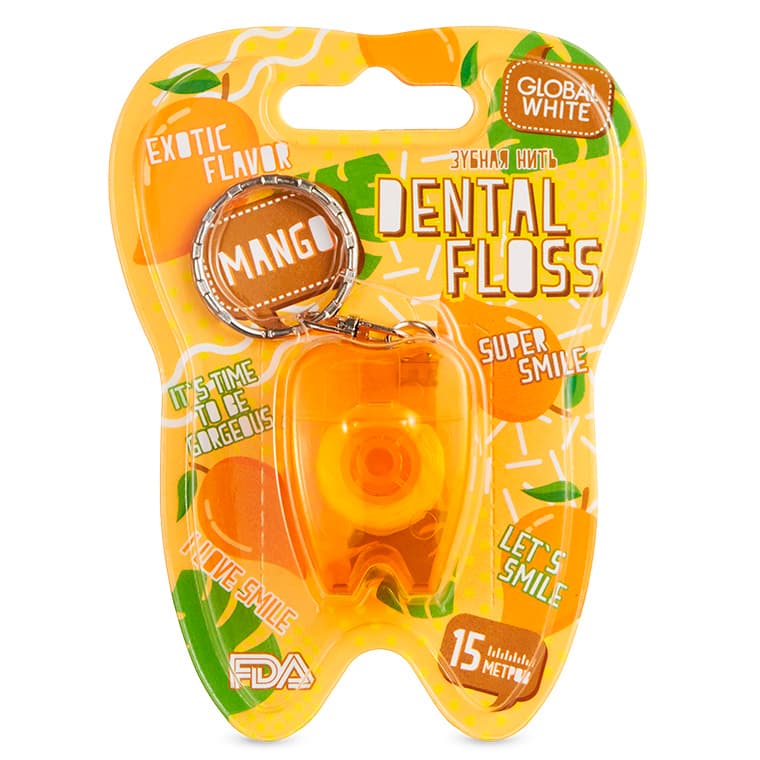 Global white zubni konac 15m, mango