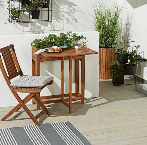 Balkonski sklopivi sto sa žardinjerom za cveće