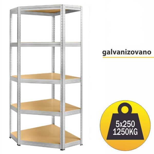 Ugaona polica sa 5 nivoa Nosivost 1250kg 2001