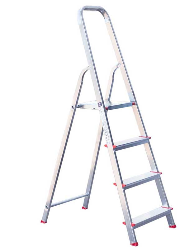 Aluminijumske merdevine sa tri stepenika i platformom CXT06-04