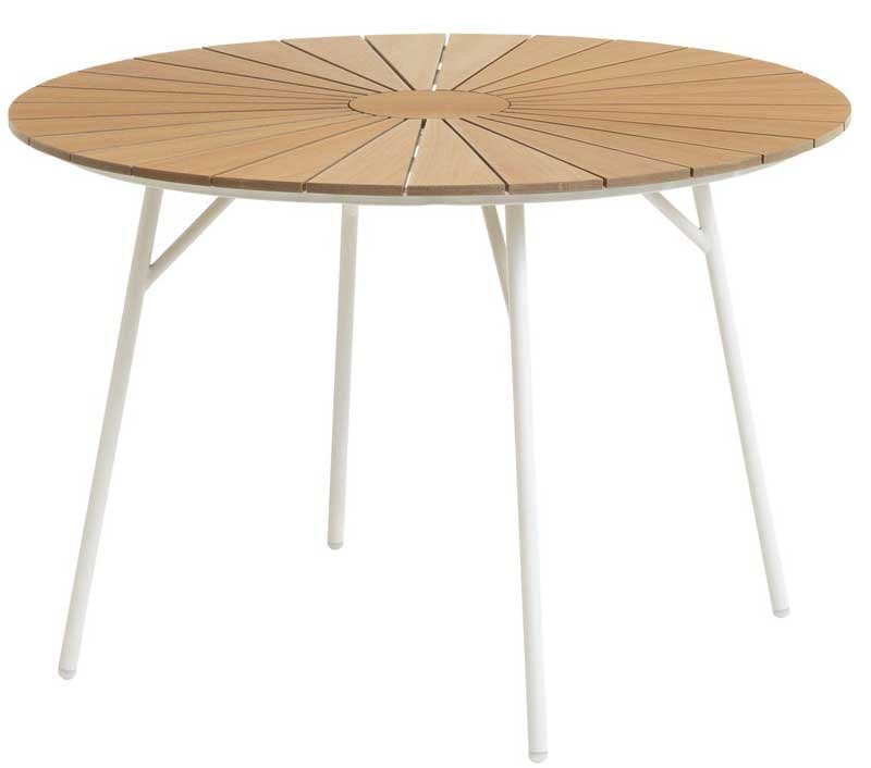 Baštenski Sto Stella 110cm Natur Bela