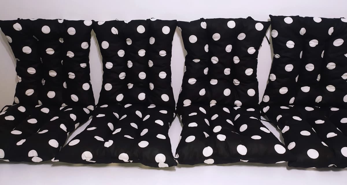 Pamučni Jastuk sa Naslonom Za Stolicu 50 x 100 cm Big Dots BW