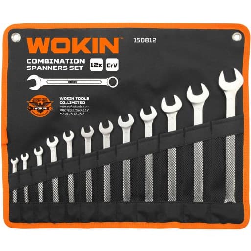 Kombinovani ključevi okasto-viljuškasti 12 delova Wokin 150812