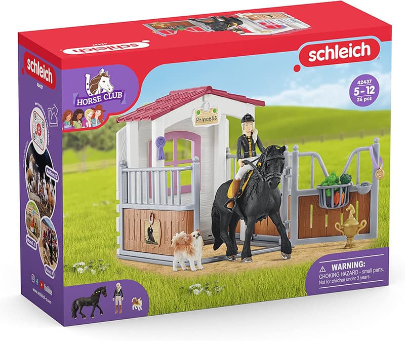 Schleich Horse Club figure - Konj i boks za konje - Tori i Princes 42437