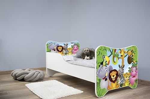 Dečiji krevet sa dušekom i letvicama 160x80cm Happy kitty Madagascar 7445