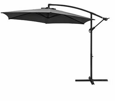 Viseći Suncobran Sa Podesivim Nagibom i Mehanizmom Za Otvaranje TH-Grey