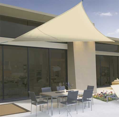 Zaštitna mreža od Sunca u obliku trougla 3.6m Bež