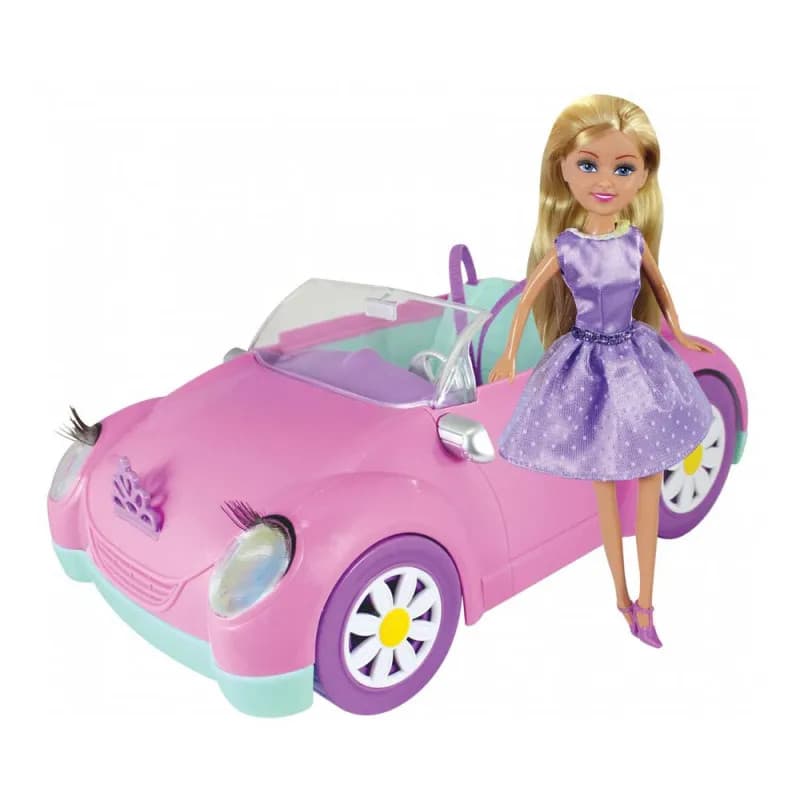 SPARKLE GIRLZ Dečiji set za igru Lutka i pink automobil