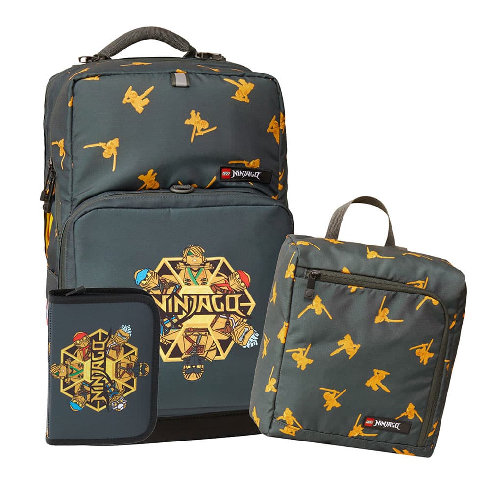 LEGO® Komplet Ranac za školu + pernica + torba za fizičko Optimo Plus Johansen NINJAGO Team Golden 20228