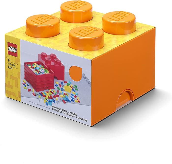 Kutija za odlaganje LEGO® Kocka 4  25x25x18cm narandžasta 4003