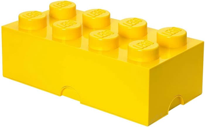 Kutija za odlaganje sa poklopcem LEGO® Kocka 8  50x25x18cm žuta 4004