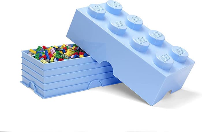 Kutija za odlaganje sa poklopcem LEGO® Kocka 8  50x25x18cm pastelnoplava 4004