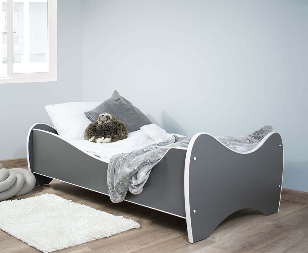 Krevet za dečake sa dušekom i latoflex letvicama - jednobojni 160x80cm