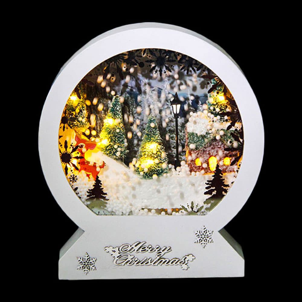 Novogodišnja dekoracija sa LED svetlom Merry Christmas 20cm