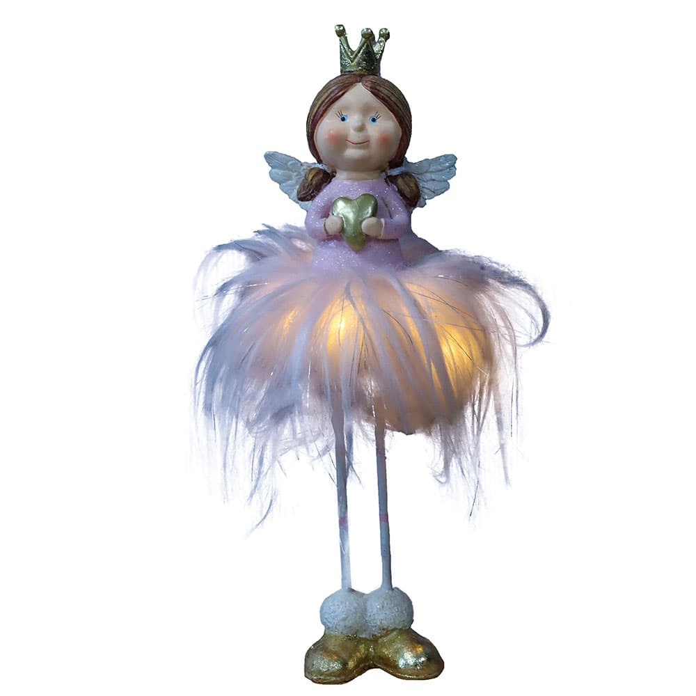 Novogodišnja i božićna dekoracija Figurica Vila sa LED svetlom 26cm