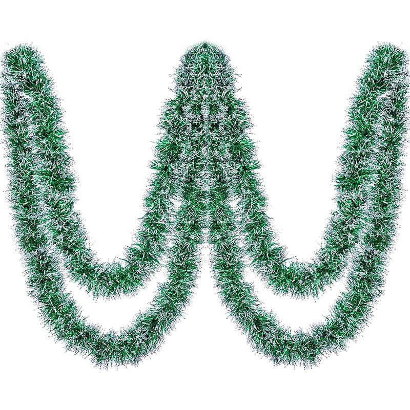 Novogodišnja dekoracija zeleno-bela girlanda 270 cm