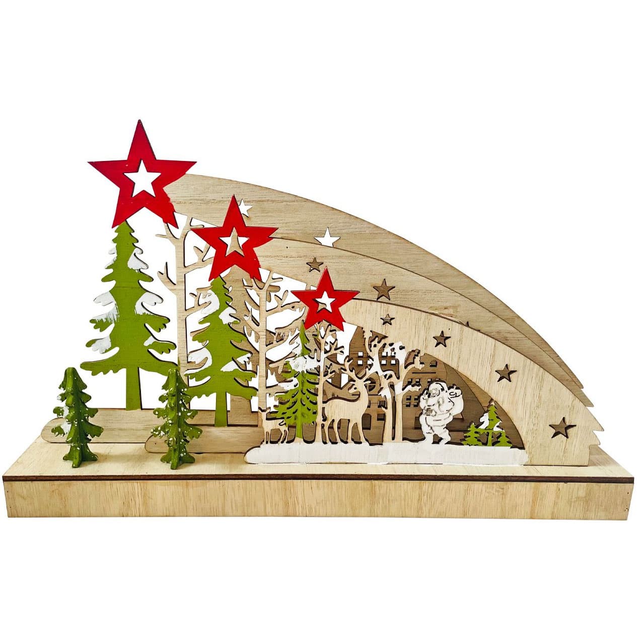 Svetleća drvena kućna dekoracija