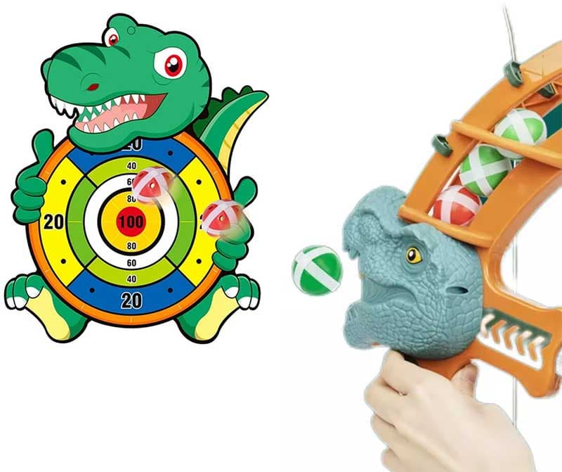 Dečiji pikado sa čičak lopticama i ispaljivačem