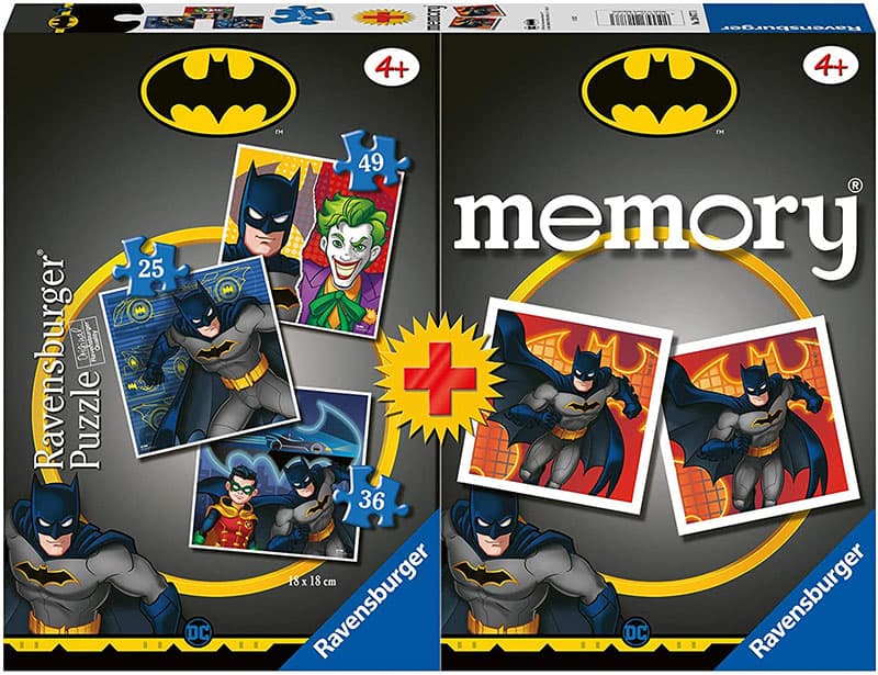 Multipack Društvena igra Memorija + 3x Puzzle Batman Ravensburger 20677