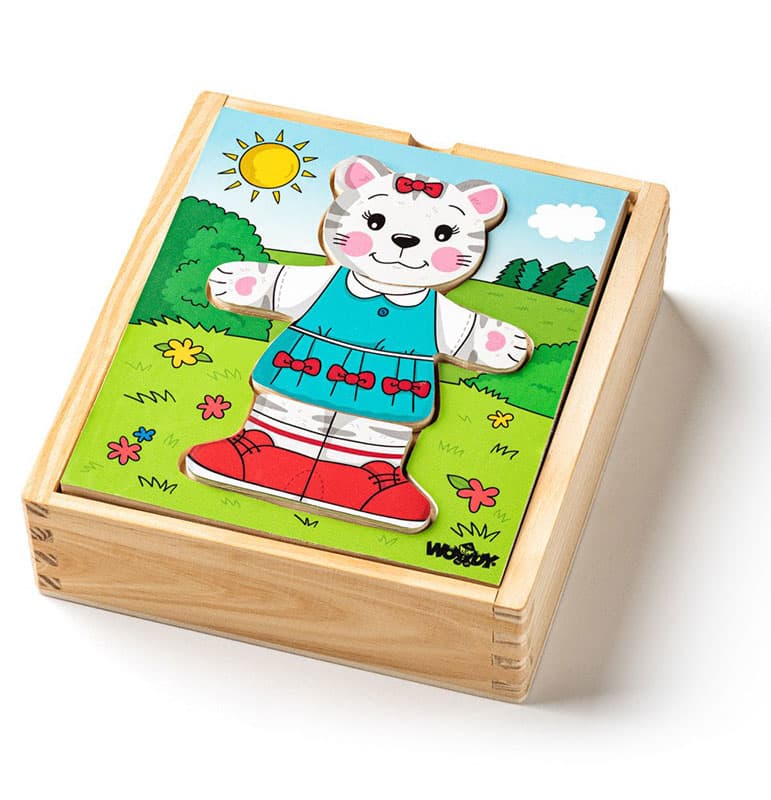 WOODY Igračka uklapalica Obuci macu 90019