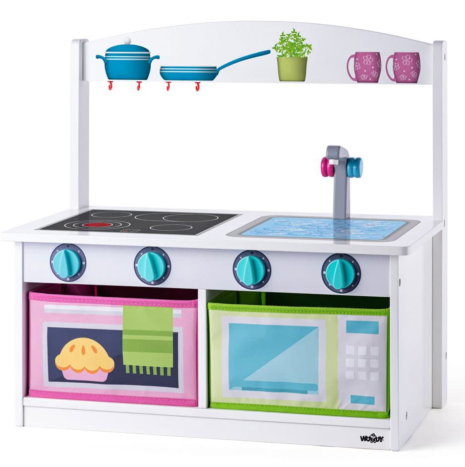 WOODY Drvena kuhinjica i klupa sa prostorom za odlaganje 90258